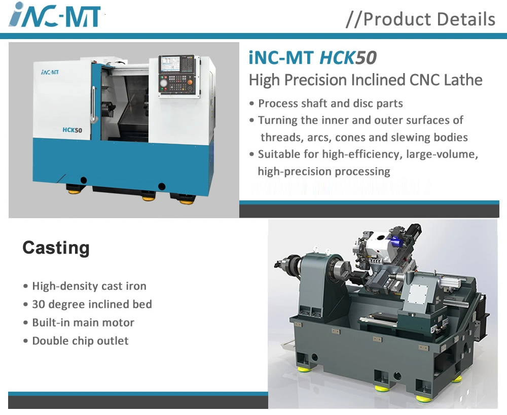 Automatic Numerical Control Machine Horizontal Precision Slant Bed CNC Lathe for Metal Turning